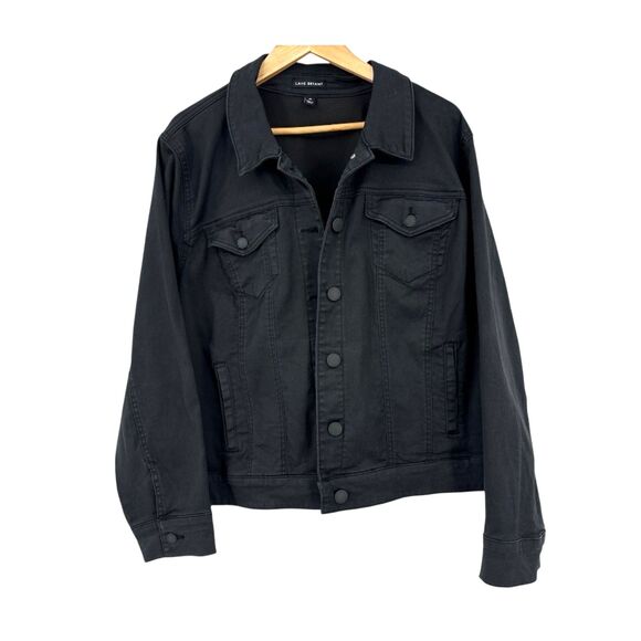 Lane Bryant Black Denim Jacket Size 24 Core basic womens plus classic - Picture 1 of 8